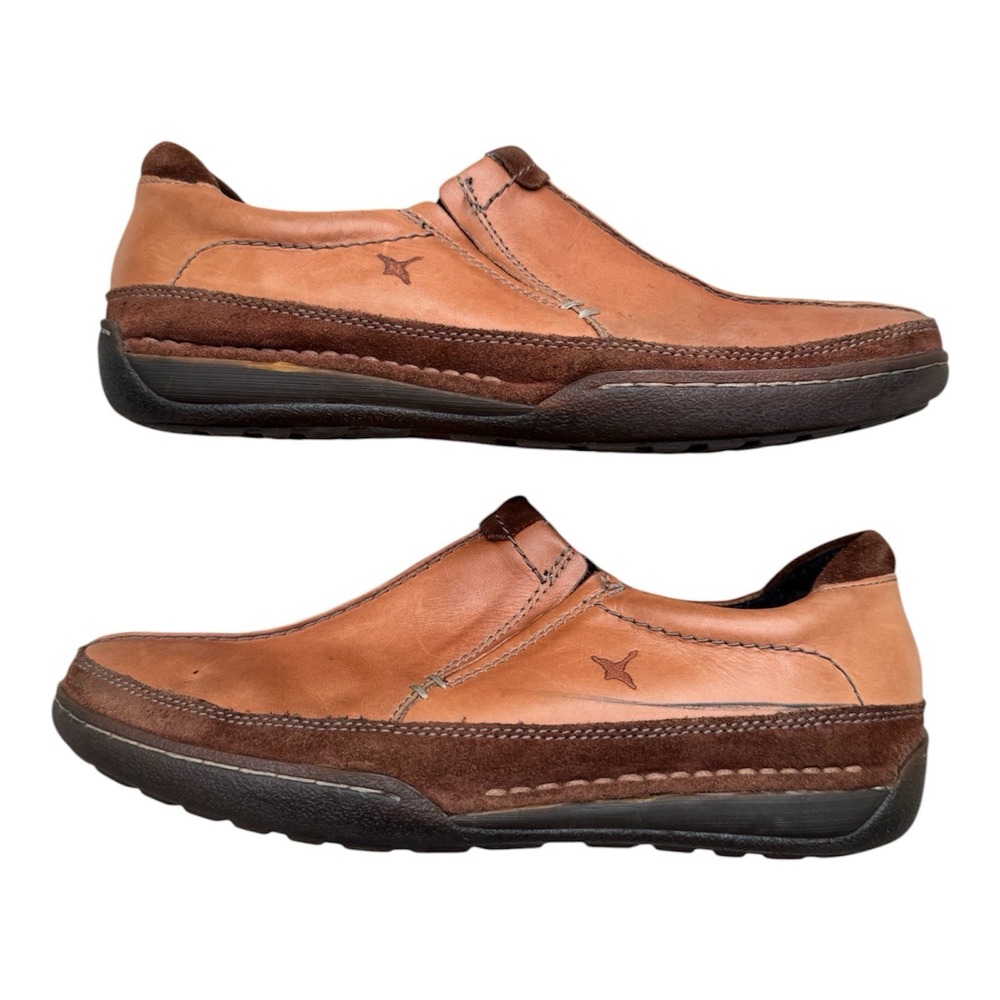 Pikolinos Roble 01C-6630 Mens Tan Leather Suede Slip On Loafers Shoes